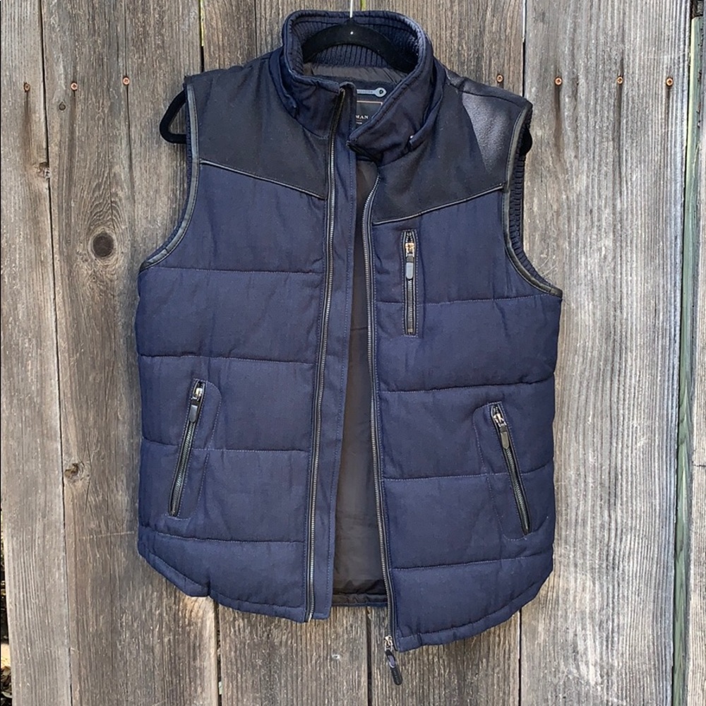 NWOT Zara Men Denim Vest Jacket w/ Removable Hood